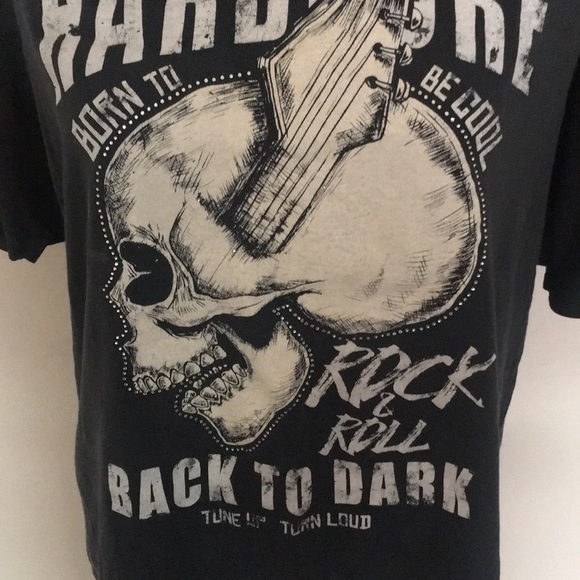 ZARA Grey rock n roll T Shirt with Design like NEW - Picture 3 of 5